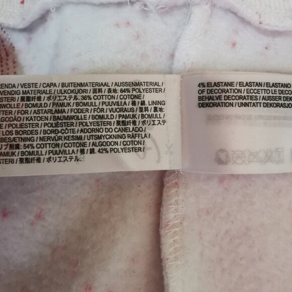 Disney Love Full Zip Hoodie, White with Red - Sz XS - Picture 9 of 10